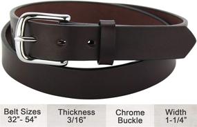 img 3 attached to 👔 Classic Black Leather Belt: Premium Men's Accessory for Style and Durability