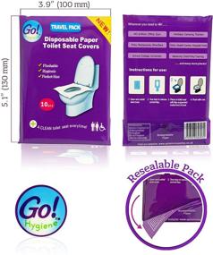 img 1 attached to 🚽 GoHygiene - Travel Pack of Disposable Paper Toilet Seat Covers (180-Count) + 2 FREE Packs (20-Count)