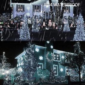 img 1 attached to Dazzle Bright 240 LED Christmas String Lights: Waterproof Fairy Lights for Indoor ✨ and Outdoor Xmas Decorations - 85 FT Connectable Green Wire with 8 Modes (White)