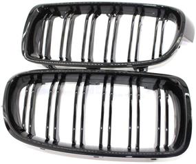 img 2 attached to 🚘 Glossy Black Kidney Grille Replacement for BMW 3 Series F30 F31 - Front Grill Grilles