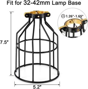 img 3 attached to 💡 Kohree Metal Bulb Guard Lamp Cage: Vintage Industrial Grade, Adjustable 4 Pack for Pendant Light, Lamp Holder, Ceiling Fan - Cage ONLY