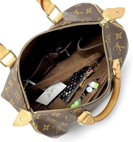 img 4 attached to 👜 AlgorithmBags Purse Organizer Insert - Fits Speedy Bags 25 30 35 40 (Brown, Size 30)