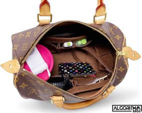 img 1 attached to 👜 AlgorithmBags Purse Organizer Insert - Fits Speedy Bags 25 30 35 40 (Brown, Size 30)