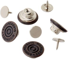 img 1 attached to 🔘 Dritz 9 No-Sew Dungaree Buttons: Copper, 5/8-Inch 4-Count – Easy DIY Solution for Versatile Clothing Attachments