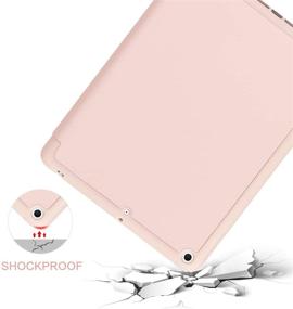 img 2 attached to 📱 BENTOBEN iPad 6th Gen Case, iPad 5th Gen Case w/ Pencil Holder, Premium Folio Folding Stand Smart Auto Wake/Sleep Protective Tablet Cover for Apple iPad 9.7 Inch 2018/2017, Pink