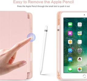 img 1 attached to 📱 BENTOBEN iPad 6th Gen Case, iPad 5th Gen Case w/ Pencil Holder, Premium Folio Folding Stand Smart Auto Wake/Sleep Protective Tablet Cover for Apple iPad 9.7 Inch 2018/2017, Pink