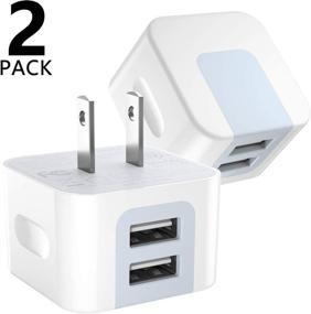 img 4 attached to 🔌 Dodoli USB Wall Charger Plug, 2-Pack 2.4A Dual Port 12W Adapter Charging Cube Box Compatible with iPhone Xs/XS Max/XR/X/8/8 Plus/7/6S/6S Plus, Samsung Galaxy, HTC, Moto - Enhanced SEO