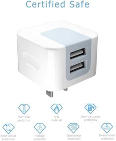 img 1 attached to 🔌 Dodoli USB Wall Charger Plug, 2-Pack 2.4A Dual Port 12W Adapter Charging Cube Box Compatible with iPhone Xs/XS Max/XR/X/8/8 Plus/7/6S/6S Plus, Samsung Galaxy, HTC, Moto - Enhanced SEO