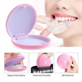 img 1 attached to 🦷 Orthodontic Retainer Case, Durable Solid Pink Retainer Case with Bonus Aligner (2 pack)