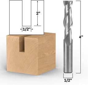 img 3 attached to 🔩 Yonico 2 Flute Upcut Spiral End Mill CNC Router Bit: 1/2" Diameter, 2" Length, 1/2" Shank - High Performance Woodworking Tool