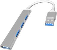 uligueto slim ps4 usb hub - 4 port 3.0 and 2.0 multi usb port expander for laptop pc computer and playstation 4 - aluminum логотип