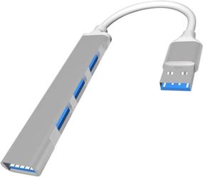 img 4 attached to Uligueto Slim PS4 USB Hub - 4 Port 3.0 and 2.0 Multi USB Port Expander for Laptop PC Computer and Playstation 4 - Aluminum