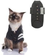 🐱 stay warm in style: expawlorer grey knitted cat sweater - cozy winter outfit for your cat and small dog logo