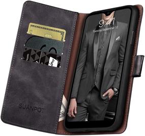 img 1 attached to SUANPOT Samsung Blocking Leather Shockproof Cell Phones & Accessories and Cases, Holsters & Clips