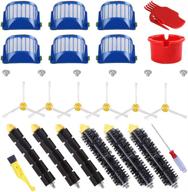 ecomaid replacement parts kit, bristle & flexible beater brush, armed 3-side brushes, and filters for irobot roomba 600 series 614 620 630 650 660 665 690 vacuum cleaner accessories logo