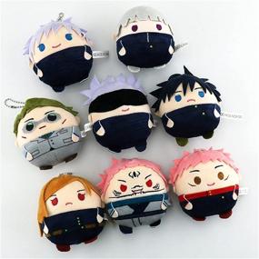 img 2 attached to 🧸 Gojo Satoru Yuji Itadori Anime Plush Doll Figures Soft Stuffed Toys Keychain Cushion Pillow Round Prop Keyring (10cm/3.94inch, Nanami Kento)