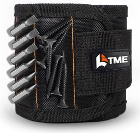 img 4 attached to LATME Magnetic Wristband: 15 Strong Magnets for Securely Holding Screws, Nails, Drill Bits - Best Armband Tool for DIY Handyman - Unique Gift for Men (Black)