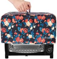 🌵 cactiye toaster oven dust cover with accessory pockets for hamilton beach 6 slice toaster oven (floral design) логотип