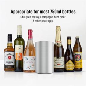 img 1 attached to 🍾 Wine Chiller Bucket with Ice Pack - Stainless Steel Double Walled Cooler for 750ml White Wine Bottle or Champagne - Ideal Wine Bottle Chiller for Wine Enthusiasts