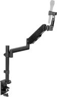 🎤 vivo black adjustable pneumatic spring microphone arm mount - compact mic stand with clamp - stand-mic01 logo