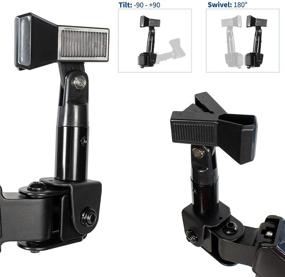 img 2 attached to 🎤 VIVO Black Adjustable Pneumatic Spring Microphone Arm Mount - Compact Mic Stand with Clamp - STAND-MIC01