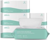 🧻 saraflora 100% cotton facial tissue: ultra-soft dry removing wipes for sensitive skin (600 count) logo