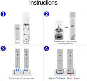 img 1 attached to 🔌 Lyyes Wii Charger: Ultimate Controller Charging Solution with Batteries for Wii Remote