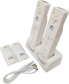 img 4 attached to 🔌 Lyyes Wii Charger: Ultimate Controller Charging Solution with Batteries for Wii Remote