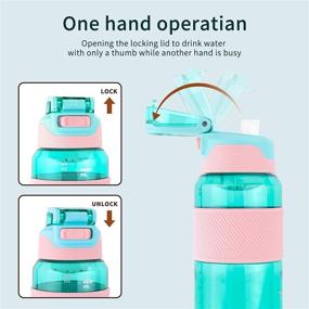 img 2 attached to Versatile Sports Water Bottle with Removable Straw, Fruit Infuser, and Leak-proof Locking Cap - BPA FREE Tritan Plastic for Gym, Yoga, Running, Cycling, Fitness, Hiking, Outdoor Activities - 32/40/50oz Reusable Fast Flow Water Jug