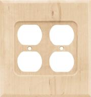 🏭 upgrade your décor with franklin brass unfinished wood square double duplex outlet cover w10398-un-c логотип