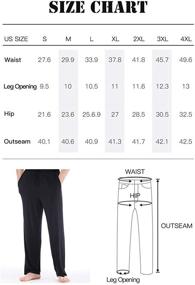 img 1 attached to 💤 Extra Bamboo Sleep Medium Men's Loungewear for Comfortable Sleeping