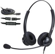 🎧 enhanced mkj dual ear landline headset with noise cancelling mic for cisco phones cp-7821, 7841, 7942g, 7941g, 7945g, 7960, 7961g, 7962g, 7965g, 7971g, 7975g, 8841, 8865, 9971 logo