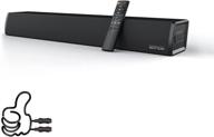 🔊 bestisan home audio tv soundbar speaker, 24 inch, wireless bluetooth 5.0 soundbars for tv/pc/projectors, opt/coax/aux/usb, 3 eq modes, 3d surround sound logo