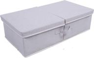 large foldable cotton sweater storage cubes with double open lid - ideal for bedroom or dorm - amelitory storage bin basket logo