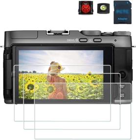 img 4 attached to PCTC Fujifilm Fuji X-A7 XA7 Tempered 📸 Glass Screen Protectors (3 Packs) + Bonus Accessories