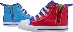 img 1 attached to 👟 Sesame Street Elmo Shoes: Hi Top Sneakers with Laces for Toddlers and Kids (Sizes 6-12)