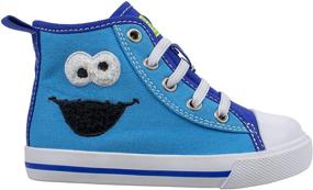 img 3 attached to 👟 Sesame Street Elmo Shoes: Hi Top Sneakers with Laces for Toddlers and Kids (Sizes 6-12)