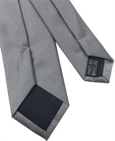 img 2 attached to Sharp & Stylish: Ainow Skinny Necktie with Striped Texture - Essential Men's Accessory
