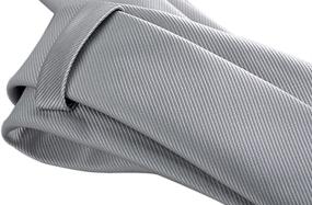 img 3 attached to Sharp & Stylish: Ainow Skinny Necktie with Striped Texture - Essential Men's Accessory