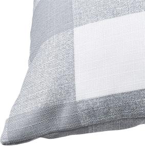 img 2 attached to ✨ Amazon Basics 2-Pack Textured Weave Decorative Throw Pillows - 18-Inch Square, Grey Gingham Plaid - Stylish and Cozy Accent for Your Home