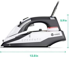 img 3 attached to 🔥 Vremi 1800 Watt Steam Iron: Nonstick Ceramic Sole Plate, Auto Shut Off, Self Cleaning - Ultimate Ironing Tool