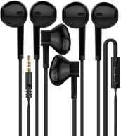 premium hd stereo headphones [3-pack] with microphone and inline control - noise isolating earphones for 3.5mm audio jack devices logo