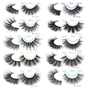 img 3 attached to 👁️ HeyAlice False Lashes: Wholesale 30 Pairs of Faux Mink Eyelashes in 10 Styles for a 3D Volume and Natural Look with Wispy Fluffy Design - Bulk Pack of Fake Eyelashes