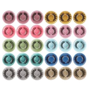 img 4 attached to 👁️ HeyAlice False Lashes: Wholesale 30 Pairs of Faux Mink Eyelashes in 10 Styles for a 3D Volume and Natural Look with Wispy Fluffy Design - Bulk Pack of Fake Eyelashes