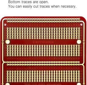 img 1 attached to 🔌 Плата-прототип ElectroCookie для DIY проектов по пайке Arduino, с золотым покрытием, двойной солдатный контактный табличный штурвал для электронных проектов (3 штуки, красный)