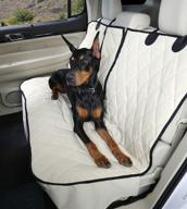 premium 4knines dog seat cover: 60/40 fold down seat, no hammock, & middle seat belt compatible - usa made logo