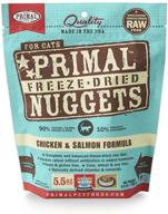 🐱 primal freeze dried cat food nuggets - 5.5 oz chicken & salmon | made in usa | complete raw diet | grain free topper/mixer | gluten free logo