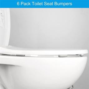 img 1 attached to 🚽 Premium Universal Toilet Seat Bumpers - 6-Piece Set with 2 Thickness TPE Pads - Self-Adhesive and Versatile for Home, Hotel, Hospital Use by Hibbent