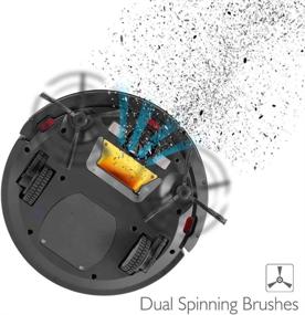 img 3 attached to Умный программируемый робот-пылесос - гироскопический датчик для навигации по дому, запланированное включение и автоматическая подзарядка - идеально подходит для уборки ковров и твердых полов - PureClean PUCRC105_0.