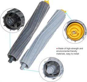 img 1 attached to 🧹 HIFROM Replacement Tangle-Free Debris Extractors Rollers Kit for Vacuums 860-894 and 960-980 - 2 Set Robot Rollers